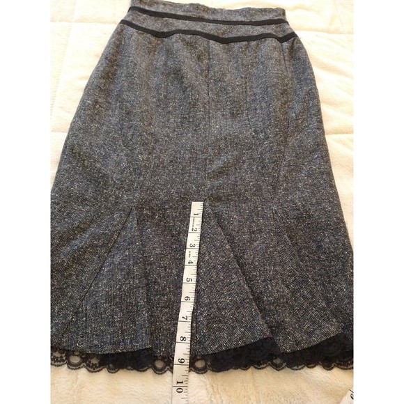 NWT Worthington Faux Corset Waist Tweed Pencil Skirt with Lace Hem size 6 - Picture 9 of 11